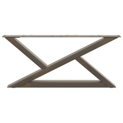 Pieds de table basse 2 pièces Acier naturel 70 x (30-31,3) cm Acier 568353568353