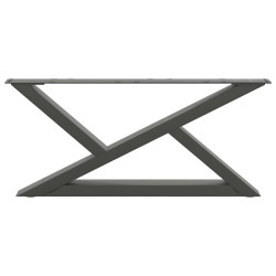 Pieds de table basse 2 pièces Anthracite 70 x (30-31,3) cm Acier 568354568354