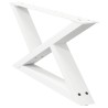Pieds de table basse 2 pièces Blanc 70 x (30-31,3) cm Acier 568355568355