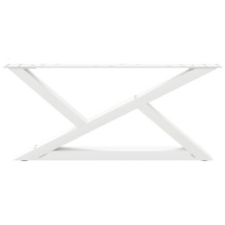 Pieds de table basse 2 pièces Blanc 70 x (30-31,3) cm Acier 568355568355