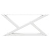 Pieds de table basse 2 pièces Blanc 70 x (30-31,3) cm Acier 568355568355