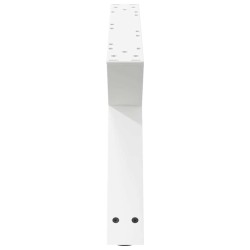 Pieds de table basse 2 pièces Blanc 70 x (30-31,3) cm Acier 568355568355