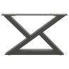 Pieds de table basse 2 pièces Anthracite 50 x (30-31,3) cm Acier 568356568356