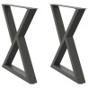 Pieds de table à manger 2 pièces Anthracite 80 x (72-73,3) cm Acier 568357568357