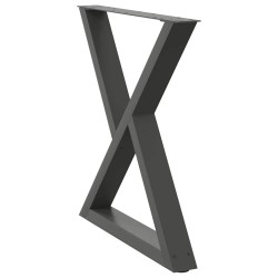 Pieds de table à manger 2 pièces Anthracite 80 x (72-73,3) cm Acier 568357568357