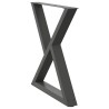 Pieds de table à manger 2 pièces Anthracite 80 x (72-73,3) cm Acier 568357568357