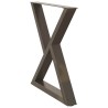 Pieds de table à manger 2 pièces Acier naturel 80 x (72-73,3) cm Acier 568358568358