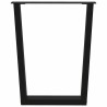 Pieds de table à manger en V 3 pièces Noir 70 x (72-73,3) cm Acier 568359568359