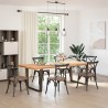 Pieds de table à manger en forme de V, 2 pièces, acier naturel, 100 x (72-73,3) cm 568361568361