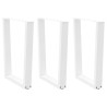 Pieds de table à manger en forme de V, 3 pièces, blanc, 70 x (72-73,3) cm, acier 568362568362