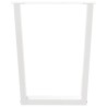 Pieds de table à manger en forme de V, 3 pièces, blanc, 70 x (72-73,3) cm, acier 568362568362