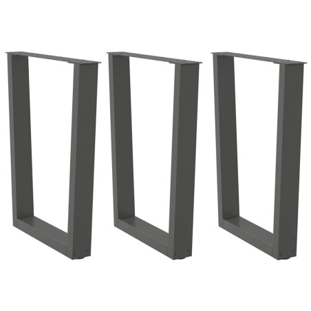 Pieds de table à manger en V 3 pièces Anthracite 70 x (72-73,3) cm Acier 568363568363