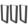 Pieds de table à manger en V 3 pièces Anthracite 70 x (72-73,3) cm Acier 568363568363