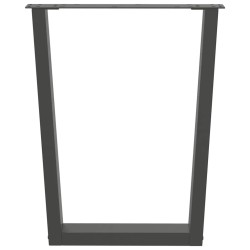 Pieds de table à manger en V 3 pièces Anthracite 70 x (72-73,3) cm Acier 568363568363