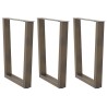 Pieds de table à manger en forme de V 3 pièces Acier naturel 70 x (72-73,3) cm 568364568364