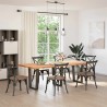 Pieds de table à manger en forme de V 3 pièces Acier naturel 70 x (72-73,3) cm 568364568364