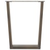 Pieds de table à manger en forme de V 3 pièces Acier naturel 70 x (72-73,3) cm 568364568364