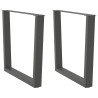 Pieds de table à manger en forme de V, 2 pièces, anthracite, 90 x (72-73,3) cm, acier 568366568366
