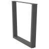 Pieds de table à manger en forme de V, 2 pièces, anthracite, 90 x (72-73,3) cm, acier 568366568366