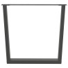 Pieds de table à manger en forme de V, 2 pièces, anthracite, 90 x (72-73,3) cm, acier 568366568366