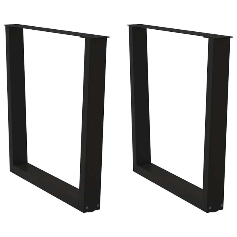 Pieds de table à manger en forme de V 2 pièces Noir 90 x (72-73,3) cm Acier 568367568367