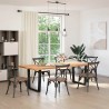 Pieds de table à manger en forme de V 2 pièces Noir 90 x (72-73,3) cm Acier 568367568367