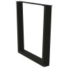 Pieds de table à manger en forme de V 2 pièces Noir 90 x (72-73,3) cm Acier 568367568367