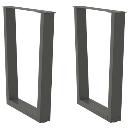 Pieds de table à manger en forme de V, 2 pièces, anthracite, 70 x (72-73,3) cm, acier 568368568368