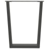 Pieds de table à manger en forme de V, 2 pièces, anthracite, 70 x (72-73,3) cm, acier 568368568368