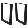 Pieds de table à manger en V 2 pièces Noir 80 x (72-73,3) cm Acier 568370568370