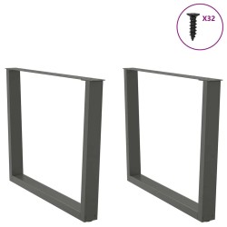 Pieds de table à manger en forme de V 2 pièces Anthracite 100 x (72-73,3) cm Acier 568371568371