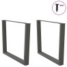 Pieds de table à manger en forme de V 2 pièces Anthracite 100 x (72-73,3) cm Acier 568371568371