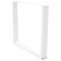 Pieds de table à manger en forme de V, 2 pièces, blanc, 100 x (72-73,3) cm, acier 568372568372