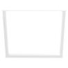 Pieds de table à manger en forme de V, 2 pièces, blanc, 100 x (72-73,3) cm, acier 568372568372