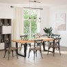 Pieds de table à manger en forme de V, 2 pièces, noir, 100 x (72-73,3) cm, acier 568373568373