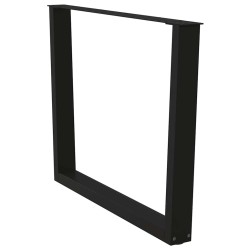 Pieds de table à manger en forme de V, 2 pièces, noir, 100 x (72-73,3) cm, acier 568373568373