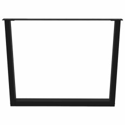 Pieds de table à manger en forme de V, 2 pièces, noir, 100 x (72-73,3) cm, acier 568373568373