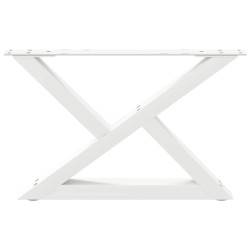 Pieds de table basse 2 pièces Blanc 50 x (30-31,3) cm Acier 568374568374