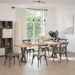 Pieds de table à manger 2 pièces Acier naturel 60 x (72-73,3) cm Acier 568375568375