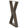 Pieds de table à manger 2 pièces Acier naturel 60 x (72-73,3) cm Acier 568375568375