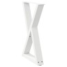 Pieds de table à manger 2 pièces Blanc 60 x (72-73,3) cm Acier 568376568376