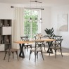 Pieds de table à manger 2 pièces Noir 50 x (72-73,3) cm Acier 568378568378