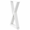 Pieds de table à manger 2 pièces Blanc 50 x (72-73,3) cm Acier 568379568379