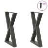 Pieds de table à manger 2 pièces Anthracite 50 x (72-73,3) cm Acier 568380568380