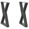 Pieds de table à manger 2 pièces Anthracite 50 x (72-73,3) cm Acier 568380568380