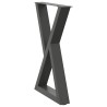 Pieds de table à manger 2 pièces Anthracite 50 x (72-73,3) cm Acier 568380568380