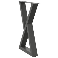 Pieds de table à manger 2 pièces Anthracite 60 x (72-73,3) cm Acier 568383568383