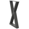 Pieds de table à manger 2 pièces Anthracite 60 x (72-73,3) cm Acier 568383568383