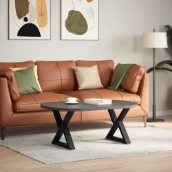 Pieds de table basse 2 pièces Noir 50 x (42-43,3) cm Acier 568386568386