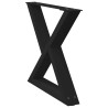 Pieds de table basse 2 pièces Noir 50 x (42-43,3) cm Acier 568386568386